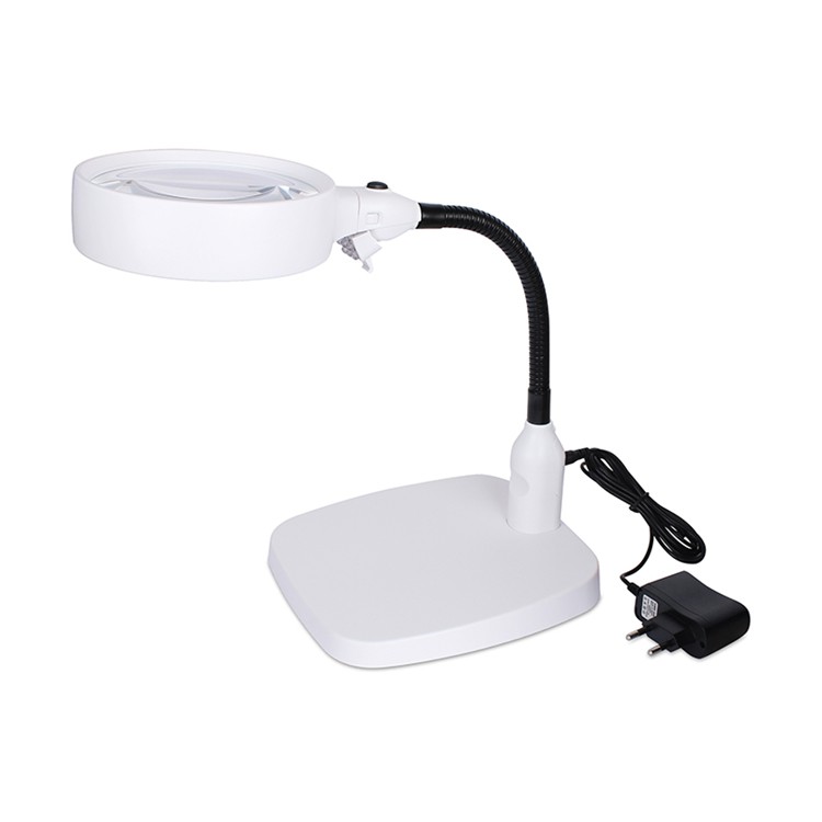 Loupe de bureau avec éclairage LED